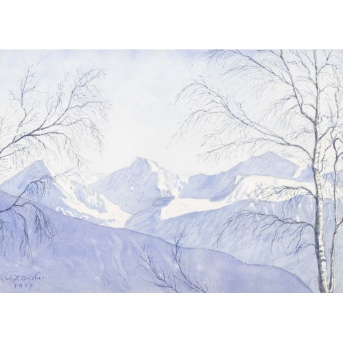 ULRICH WILHELM Z�RICHER : Eiger, M�nch und Jungfrau in der Wintersonne (DOBIASCHOFSKY AUKTIONEN AG)