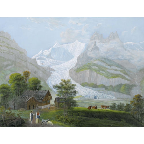 DAVID ALOIS SCHMID : 'Le Glacier sup�rieur du Grindelwald' (DOBIASCHOFSKY AUKTIONEN AG)