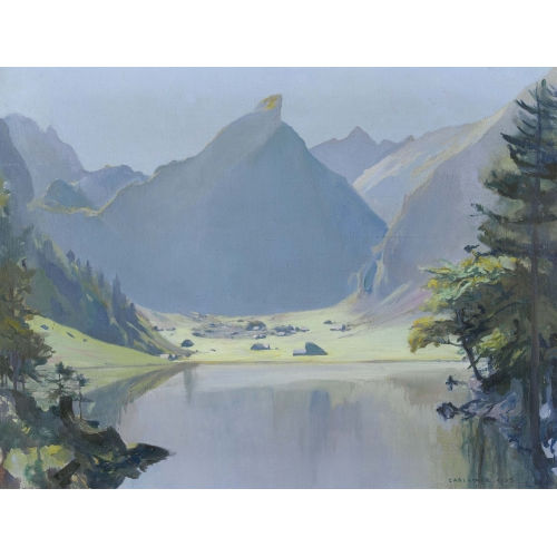 CARL AUGUST LINER : Der Seealpsee mit Rossmad und Sntis (DOBIASCHOFSKY AUKTIONEN AG)