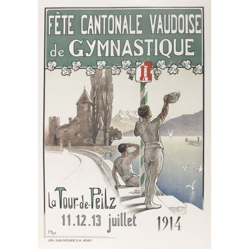LOUIS FR�D�RIC ROUGE : 'F�te Cantonale Vaudoise de Gymnastique Tour-de-Peilz 1914' (DOBIASCHOFSKY AUKTIONEN AG)
