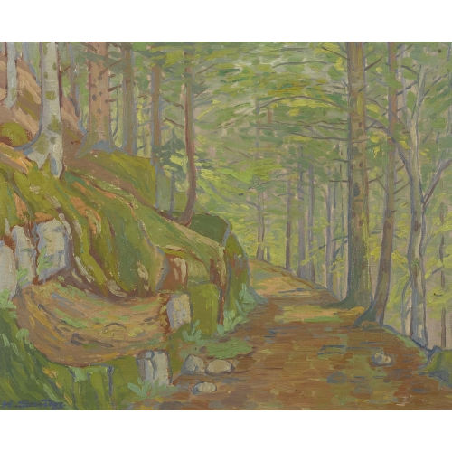 HENRY SANDOZ : Felsiger Waldweg (DOBIASCHOFSKY AUKTIONEN AG)