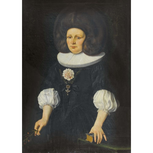 JOHANNES D�NZ : Portr�t einer 37-j�hrigen Dame mit Nelke (DOBIASCHOFSKY AUKTIONEN AG)
