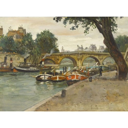 GUSTAVE MADELAIN : Pariser Seineufer (DOBIASCHOFSKY AUKTIONEN AG)