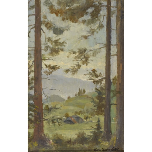 HANS GARTMEIER : Landschaft mit B�umen und Geh�ft (DOBIASCHOFSKY AUKTIONEN AG)