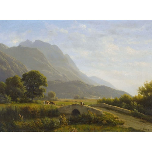 JEAN PHILIPPE GEORGE-JULLIARD : 'Environs du Bouveret' (DOBIASCHOFSKY AUKTIONEN AG)
