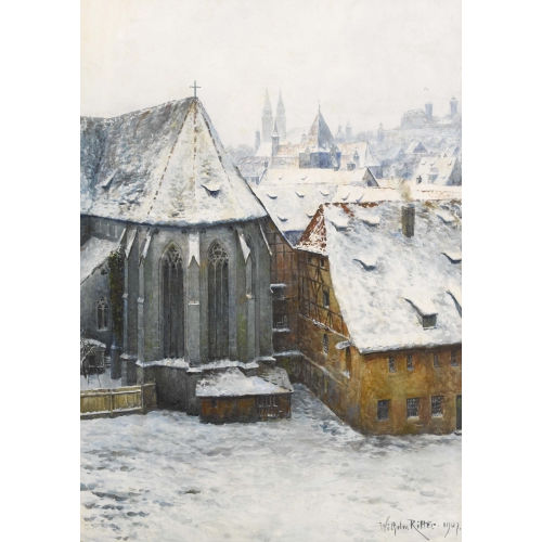 WILHELM RITTER : Winterliche Ansicht von N�rnberg (DOBIASCHOFSKY AUKTIONEN AG)