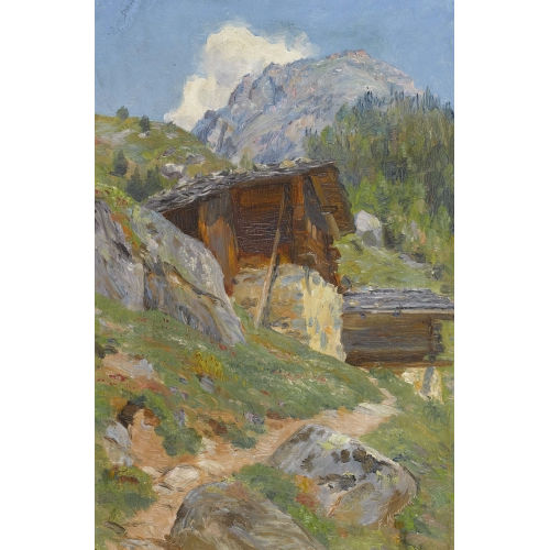 FRITZ-�DOUARD HUGUENIN-LASSAUGUETTE : 'Chalet de la L�cl�re Finhaut' (DOBIASCHOFSKY AUKTIONEN AG)