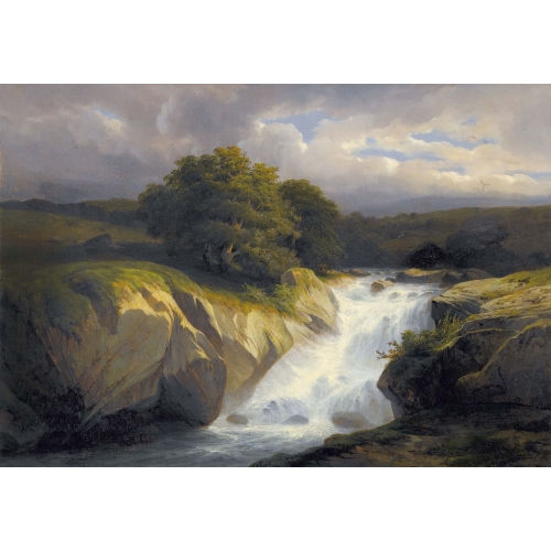 ALEXANDRE CALAME : Gewitterlandschaft mit Wildbach (DOBIASCHOFSKY AUKTIONEN AG)