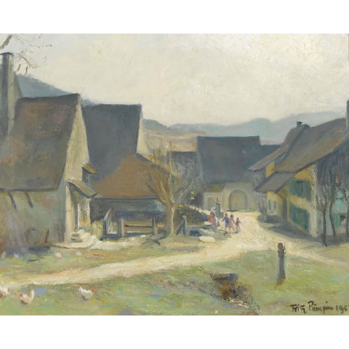 FRITZ P�MPIN : 'Vorfr�hling in B�ckten' (DOBIASCHOFSKY AUKTIONEN AG)