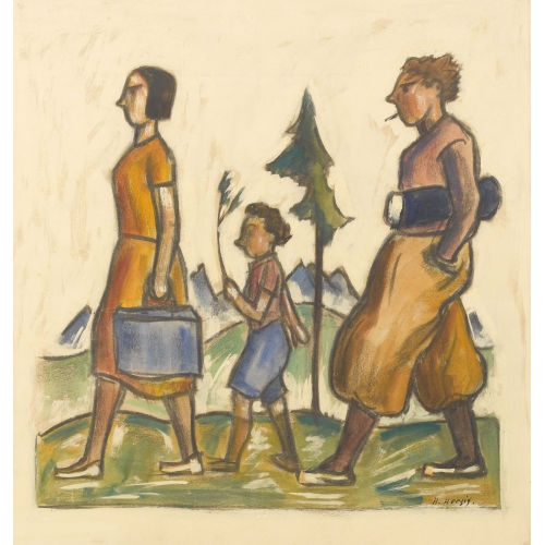 HEINRICH HERZIG : Der Familienausflug (DOBIASCHOFSKY AUKTIONEN AG)