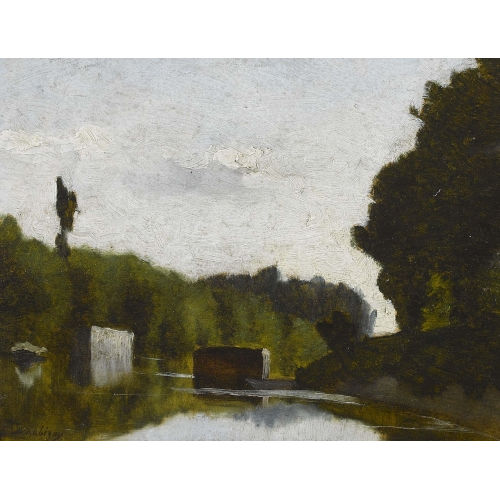 CHARLES FRAN�OIS DAUBIGNY : Flusslandschaft (DOBIASCHOFSKY AUKTIONEN AG)