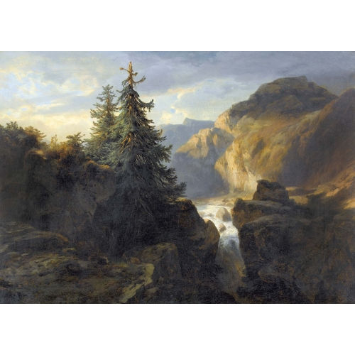 ALEXANDRE CALAME : 'Paysage de montagne' (DOBIASCHOFSKY AUKTIONEN AG)