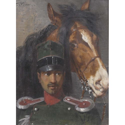 THEODOR VOLMAR : Offizier mit Pferd (DOBIASCHOFSKY AUKTIONEN AG)