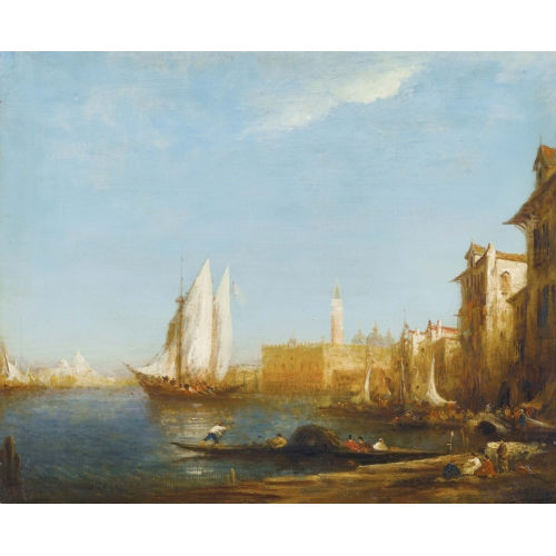 F�LIX FRAN�OIS GEORGES PHILIBERT ZIEM : Ansicht von Venedig mit Dogenpalast und Markusturm (DOBIASCHOFSKY AUKTIONEN AG)