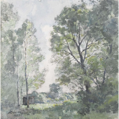 PAUL BOUVIER : Waldlichtung (DOBIASCHOFSKY AUKTIONEN AG)