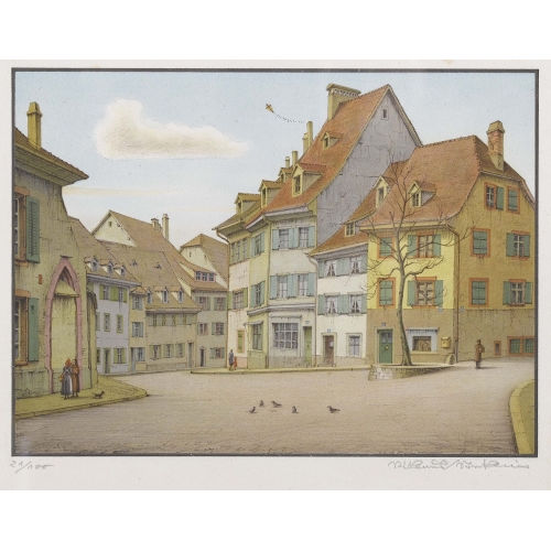 NIKLAUS STOECKLIN : Basler Altstadt (DOBIASCHOFSKY AUKTIONEN AG)