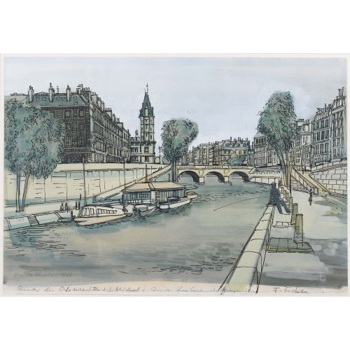 FRANZ FEDIER : 'Quai des Grands Augustins / Quai des Orf�vres' (DOBIASCHOFSKY AUKTIONEN AG)