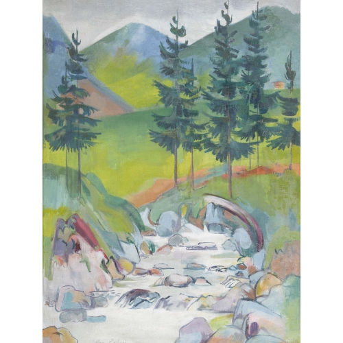 HANS ROHNER : Bachlandschaft im Fr�hling (DOBIASCHOFSKY AUKTIONEN AG)