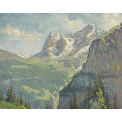 AUGUST SEIDEL : Eiger und M�nch von M�rren aus (DOBIASCHOFSKY AUKTIONEN AG)