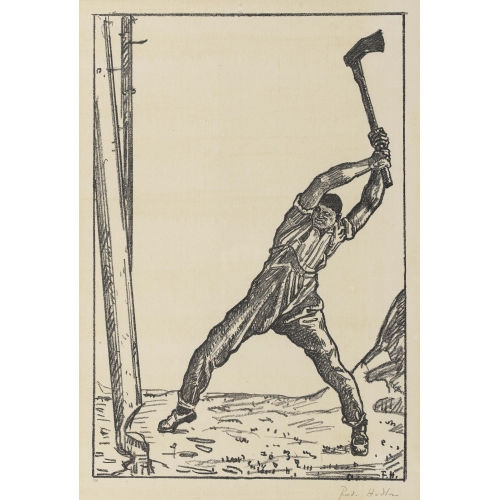 FERDINAND HODLER : 'Der Holzf�ller' (DOBIASCHOFSKY AUKTIONEN AG)