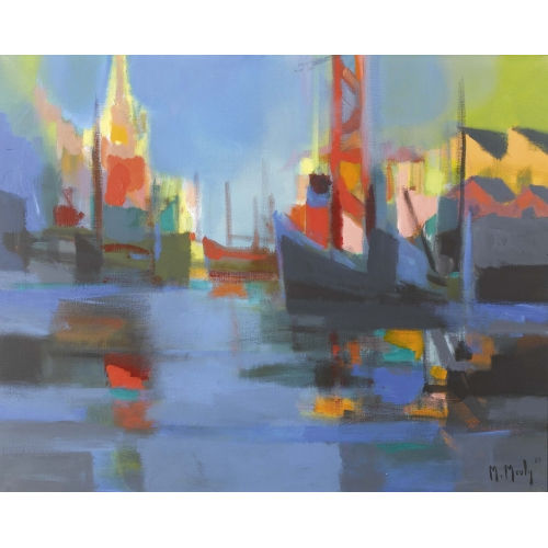 MARCEL MOULY : 'Le Port bleu' (DOBIASCHOFSKY AUKTIONEN AG)
