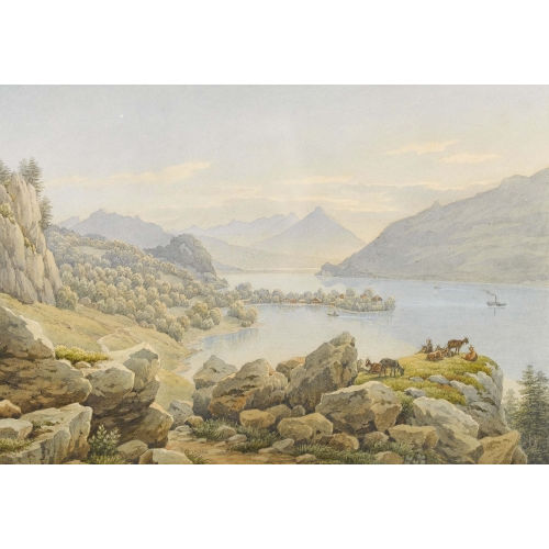 ANTON WINTERLIN : Ansicht des Brienzersees (DOBIASCHOFSKY AUKTIONEN AG)
