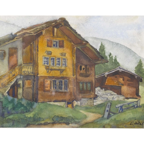 ERNST II HODEL : Sommerliches Bauernhaus (DOBIASCHOFSKY AUKTIONEN AG)