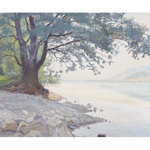 ROBERT KIENER : 'Bord du lac de Bienne' (DOBIASCHOFSKY AUKTIONEN AG)