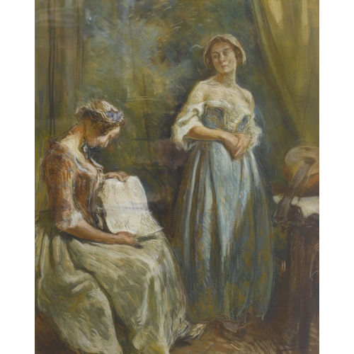 OTTO VAUTIER : Interieur mit zwei Damen (DOBIASCHOFSKY AUKTIONEN AG)
