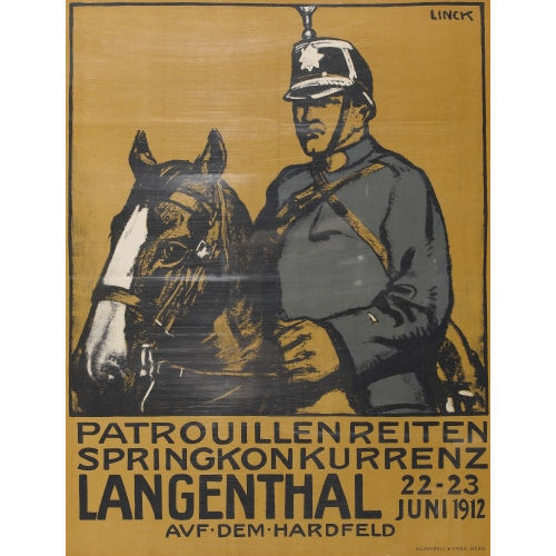ERNST LINCK : 'Patrouillenreiten Springkonkurrenz Langenthal 1912' (DOBIASCHOFSKY AUKTIONEN AG)