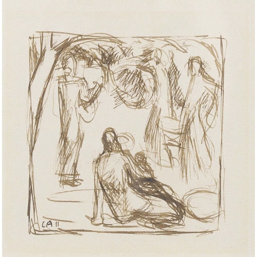 CUNO AMIET : Studienblatt zu 'Obsternte' (DOBIASCHOFSKY AUKTIONEN AG)