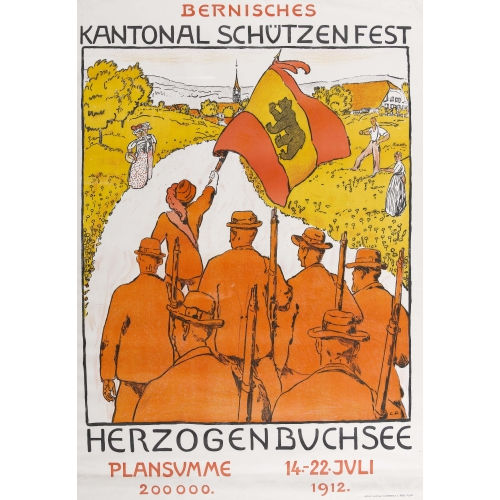 CUNO AMIET : 'Bernisches Kantonal Sch�tzenfest Herzogenbuchsee 1912' (DOBIASCHOFSKY AUKTIONEN AG)