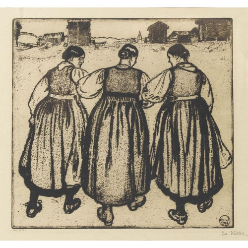 �DOUARD VALLET : 'Trois filles' (DOBIASCHOFSKY AUKTIONEN AG)