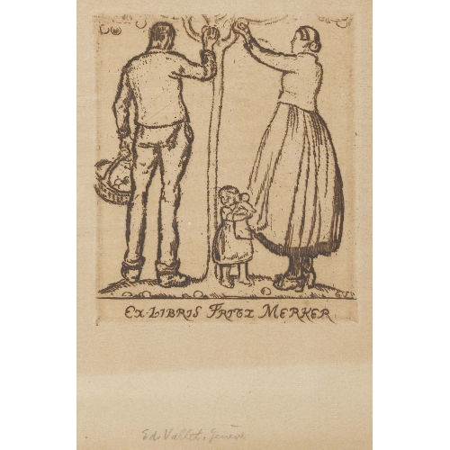 �DOUARD VALLET : 'Ex-Libris Fritz Merker' (DOBIASCHOFSKY AUKTIONEN AG)