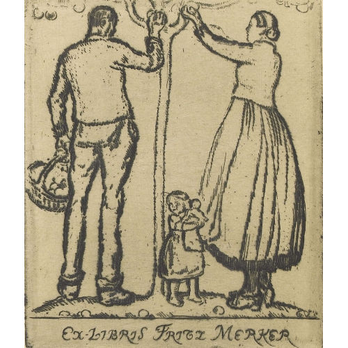 �DOUARD VALLET : 'Ex-Libris Fritz Merker' (DOBIASCHOFSKY AUKTIONEN AG)