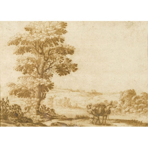 PAUL BRIL : Landschaftsszene mit Reisendem (DOBIASCHOFSKY AUKTIONEN AG)