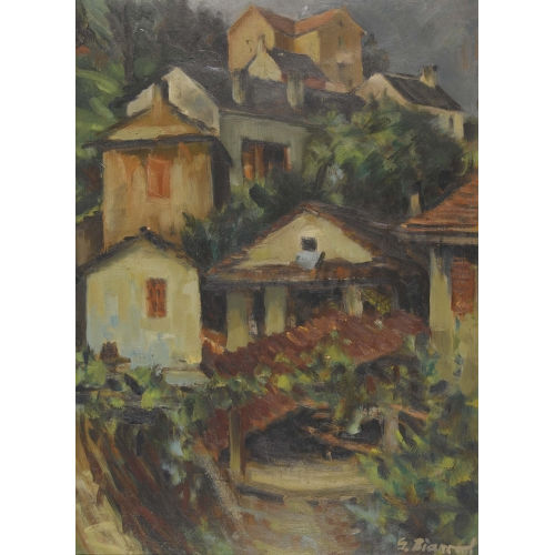 GIOVANNI BIANCONI : Tessiner Dorfpartie (DOBIASCHOFSKY AUKTIONEN AG)