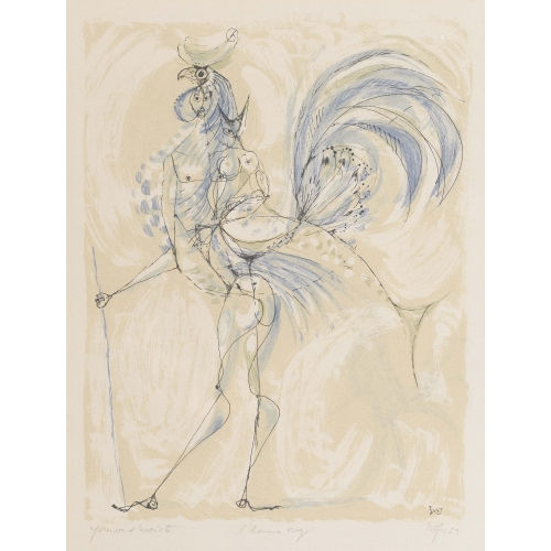 HANS) FIS (EIGTL. FISCHER : 'Hahnmann und Katzenfrau' (DOBIASCHOFSKY AUKTIONEN AG)