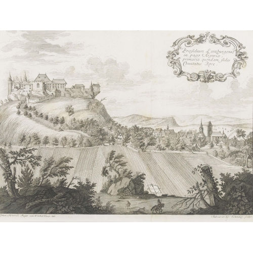JOHANN HEINRICH MEYER : 'Praesidium Lenzburgense in pago Argoviae primaria quondam sedes Comitatus Rore'. (DOBIASCHOFSKY AUKTIONEN AG)