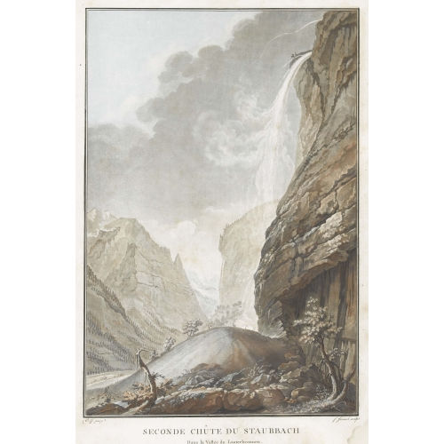 CASPAR WOLF : 'Seconde Ch�te du Staubbach dans la Vall�e de Lauterbronnen' (DOBIASCHOFSKY AUKTIONEN AG)