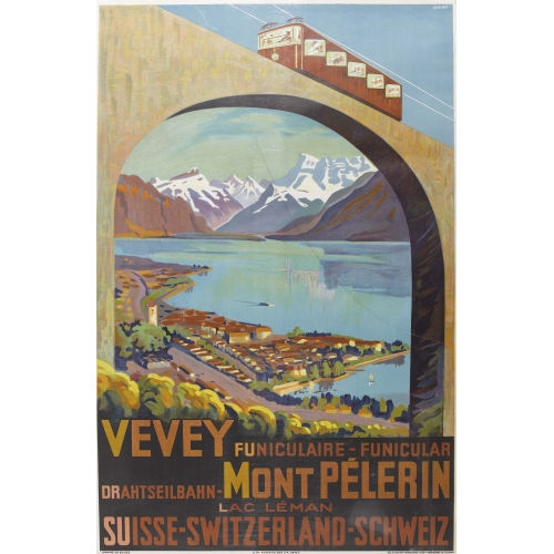 EDMOND-HENRI GRIN : 'Vevey Funiculaire Mont P�lerin' (DOBIASCHOFSKY AUKTIONEN AG)