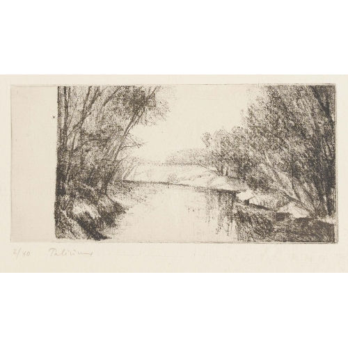 G�RARD DE PAL�ZIEUX : 'Canal � Salquenen' (DOBIASCHOFSKY AUKTIONEN AG)
