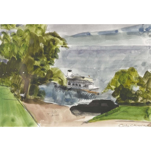 ALBERT CHAVAZ : Bateaux � St-Gingolph (DOBIASCHOFSKY AUKTIONEN AG)