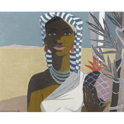 ALBERT NEUENSCHWANDER : Afrikanerin mit Ananas (DOBIASCHOFSKY AUKTIONEN AG)
