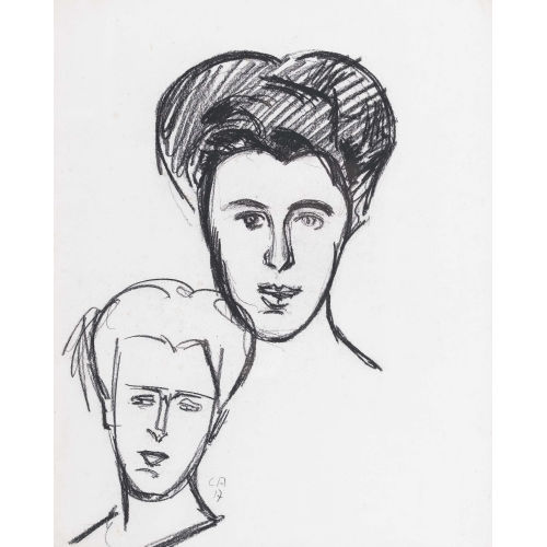 CUNO AMIET : Zwei Frauenk�pfe (DOBIASCHOFSKY AUKTIONEN AG)