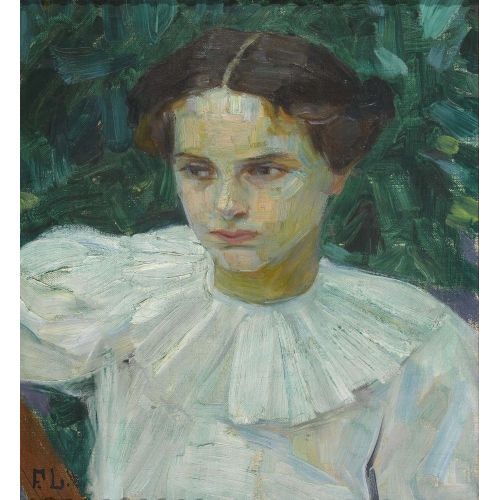 FRIEDA MENSHAUSEN-LABRIOLA : Portr�t eines M�dchens mit weisser Bluse (DOBIASCHOFSKY AUKTIONEN AG)