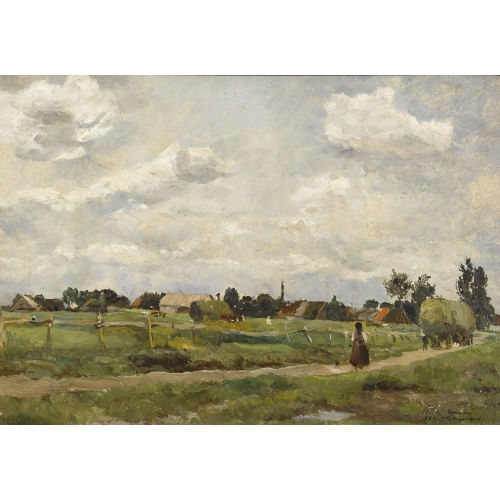 CARL THEODOR) MEYER-BASEL (EIGTL. MEYER : Landschaft bei Feldmoching (DOBIASCHOFSKY AUKTIONEN AG)