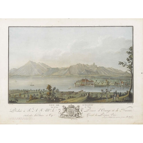 CASPAR WOLF : 'Vue de Schadau sur le Lac de Thun' (DOBIASCHOFSKY AUKTIONEN AG)