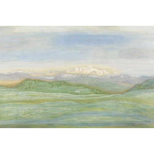 ALEXANDRE PERRIER : 'Mont-Blanc en juin (pr fleuri)' (DOBIASCHOFSKY AUKTIONEN AG)