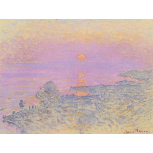 LOUIS RHEINER : K�stenlandschaft in Abendrot (DOBIASCHOFSKY AUKTIONEN AG)